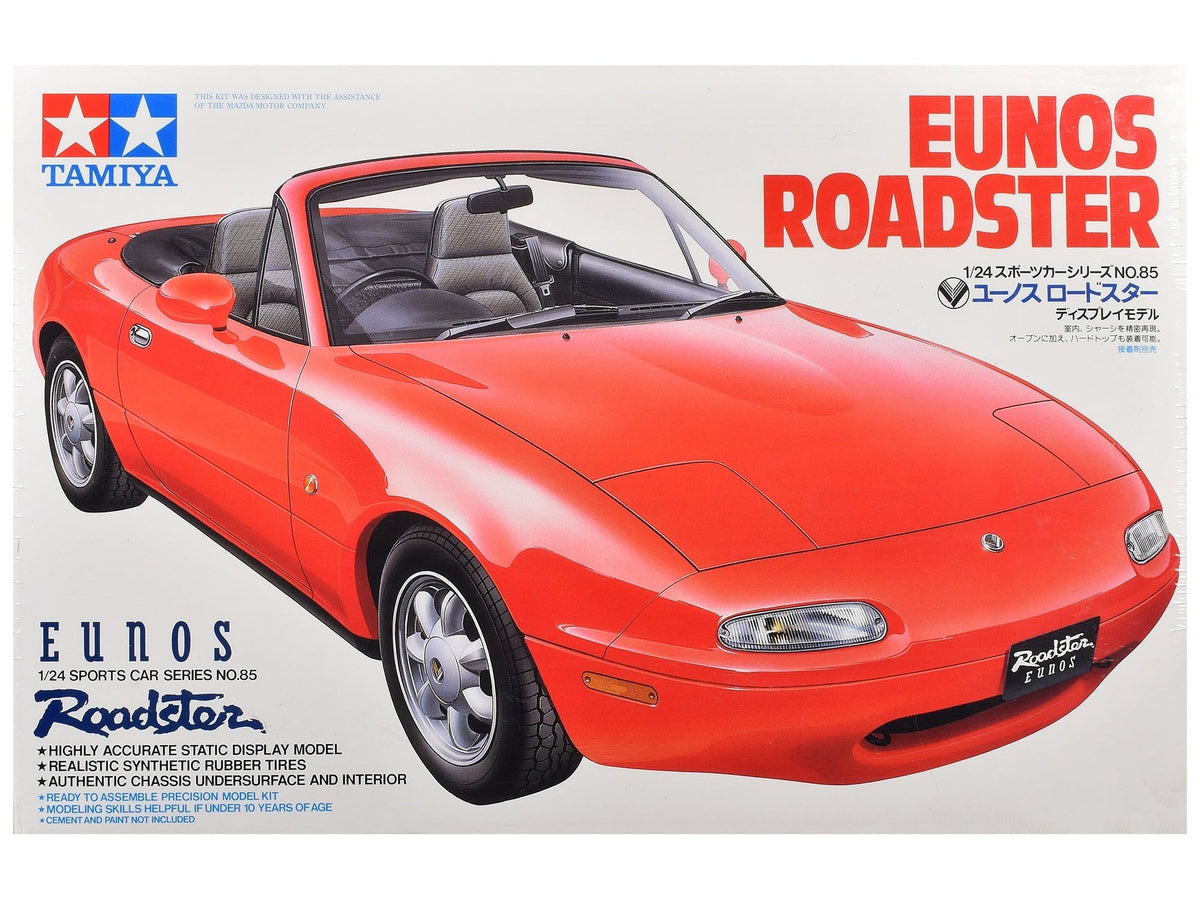 Tamiya Mazda Eunos Roadster 1:24 model kit 24085 product image; assembly and painting required