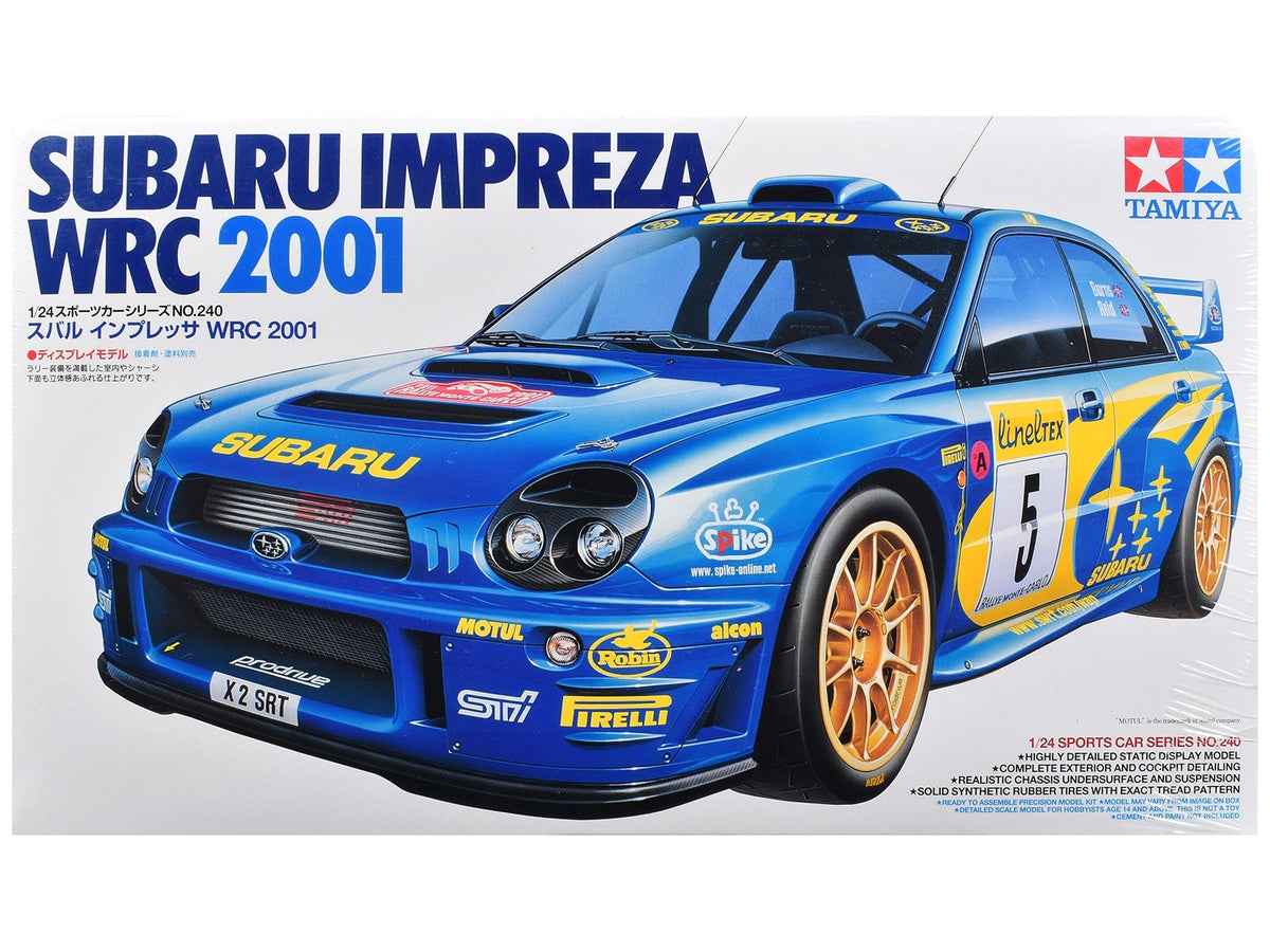 Tamiya Subaru Impreza WRC 2001 1:24 kit 24240 product image; rally markings require application