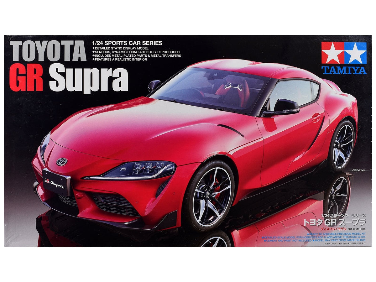 Caja de la maqueta estática Tamiya Toyota GR Supra a escala 1:24, referencia 24351