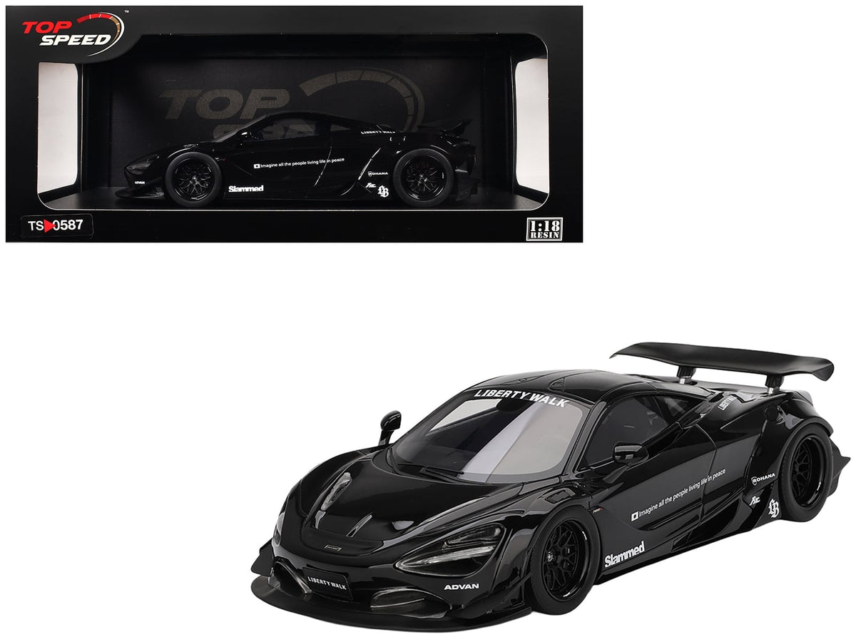 McLaren 720S "LB-Works" Black "Tokyo Auto Salon 2024" 1/18 Model Car by Top Speed