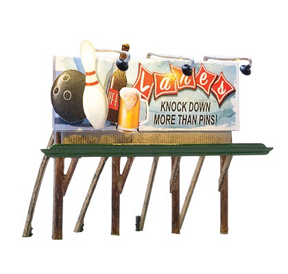 Woodland Scenics Just Plug Land Bowling billboard JP5796