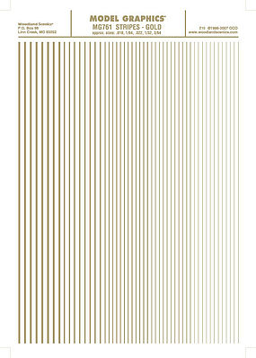 Woodland Scenics MG761 sheet of gold stripe dry transfers