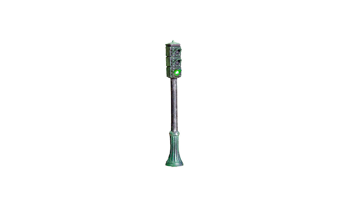 Woodland Scenics JP5664 Just Plug Pedestal Traffic Lights O Scale — 4 Lights actual traffic light photograph