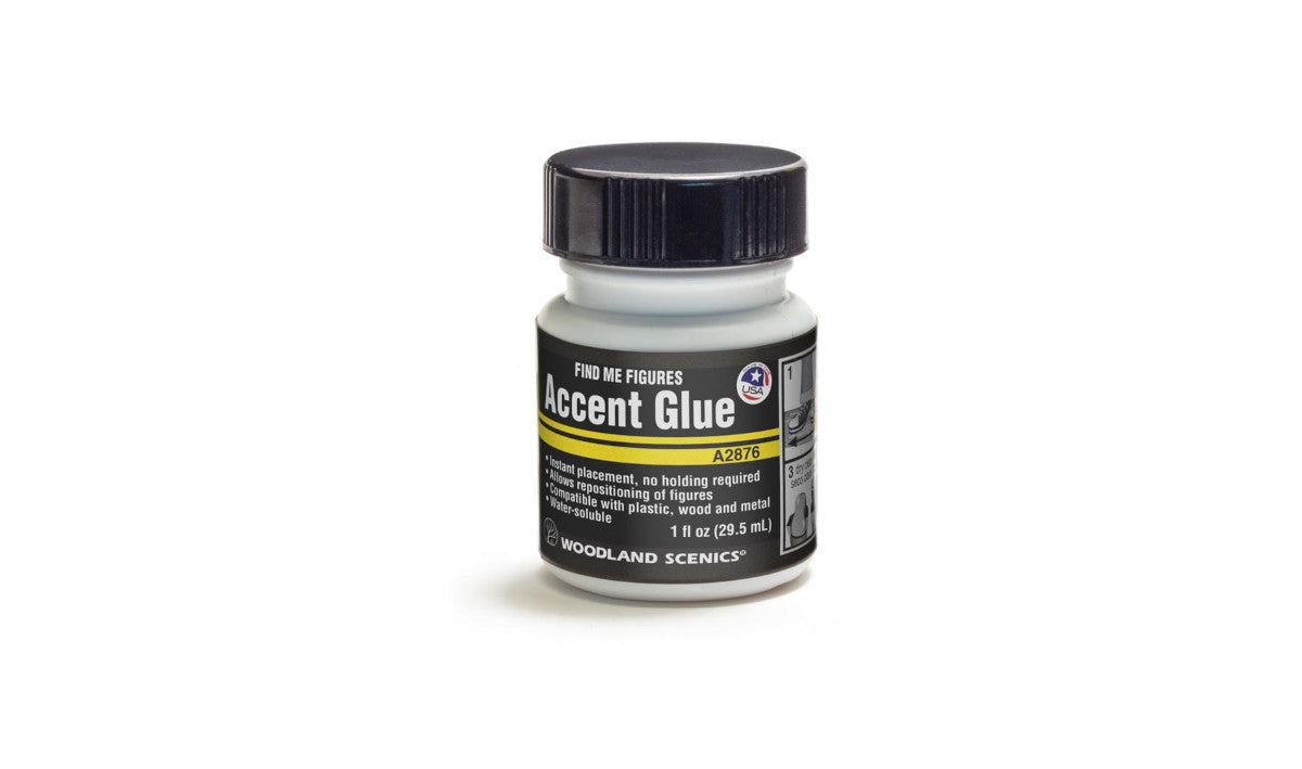 Woodland Scenics A2876 Accent Glue, 1 fl oz bottle.