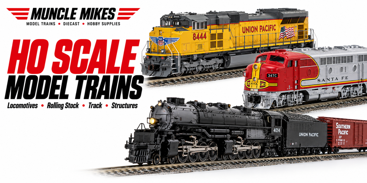Muncle Mikes HO scale model trains collection artwork: Locomotives, Rolling Stock, Track, Structures
