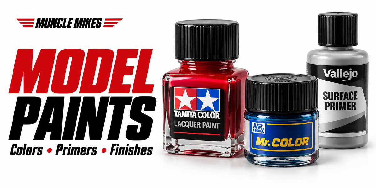 Muncle Mikes model paints collection artwork: colors, primers and finishes