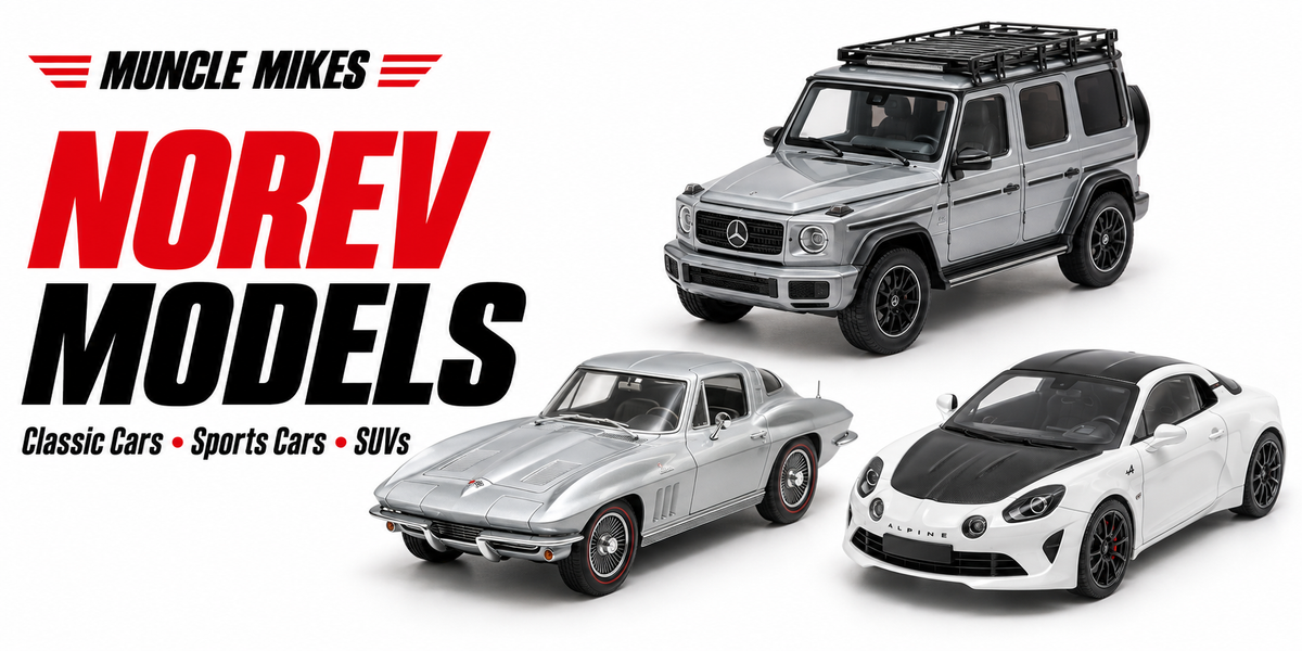 Muncle Mikes norev models collection artwork: Classic Cars, Sports Cars, SUVs