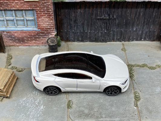 Loose Hot Wheels - Tesla Model S Plaid - White