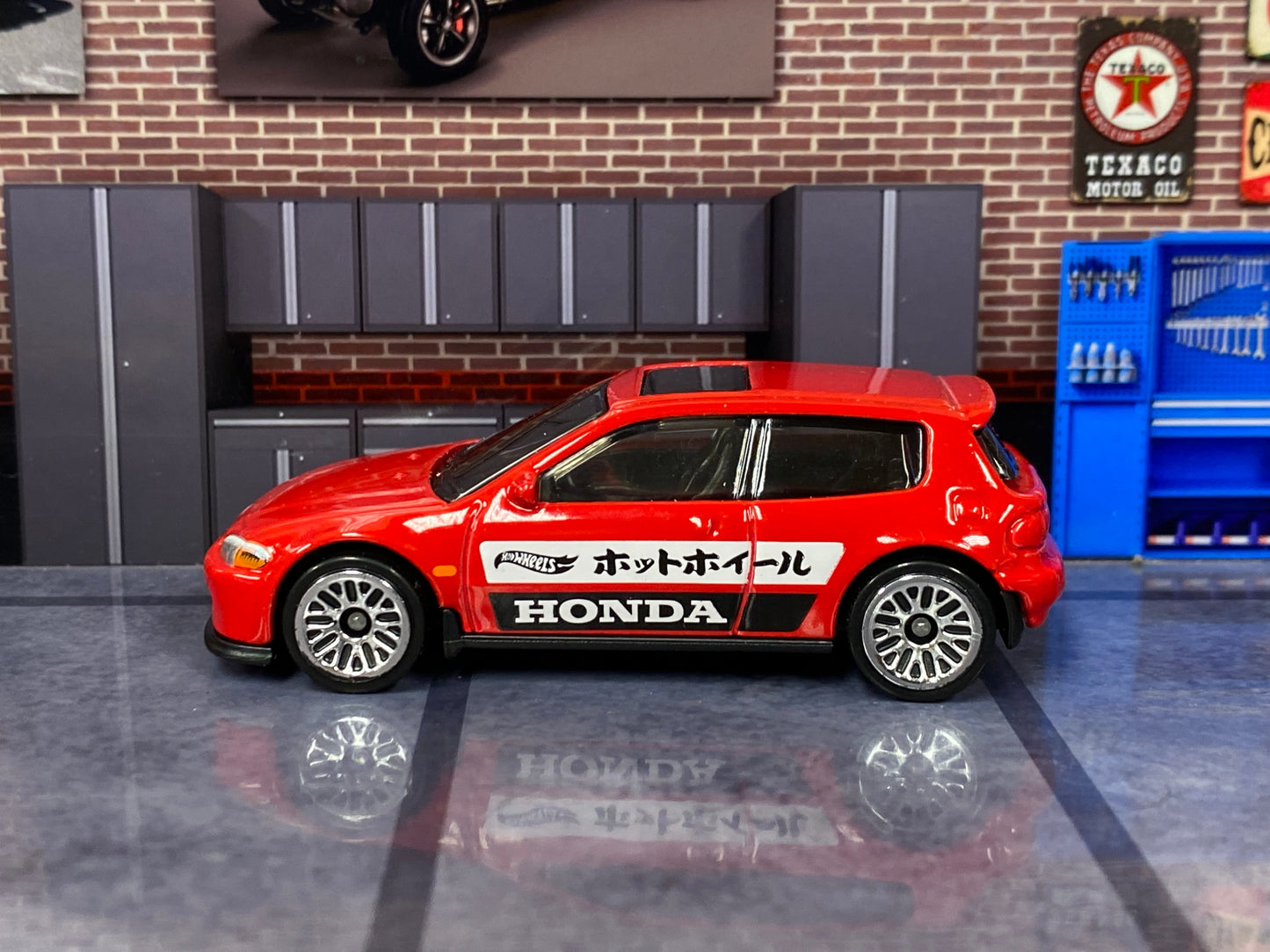Loose Hot Wheels Honda Civic EG - Red, White and Black