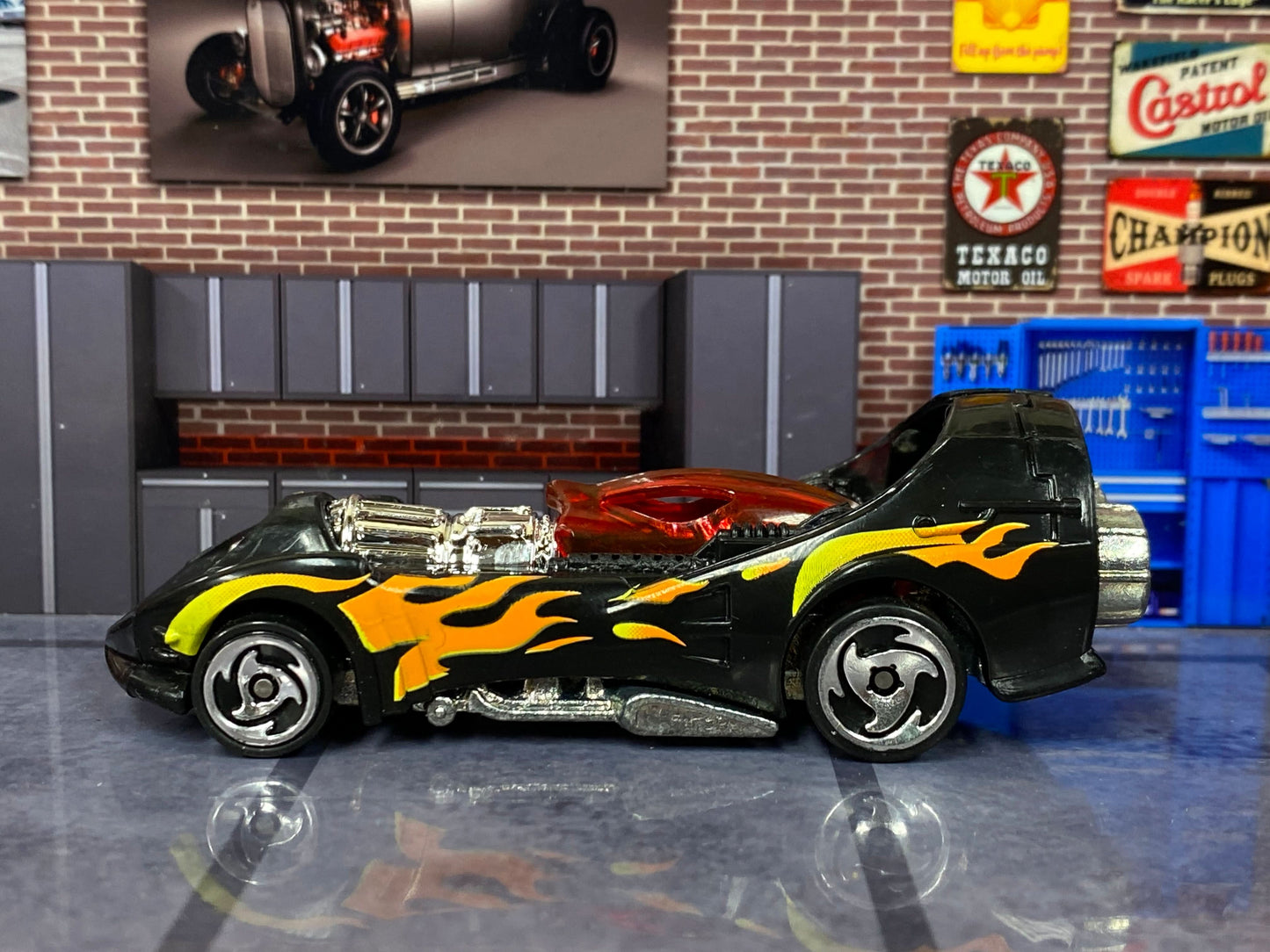 Loose Hot Wheels - X-Ploder - Black with Flames