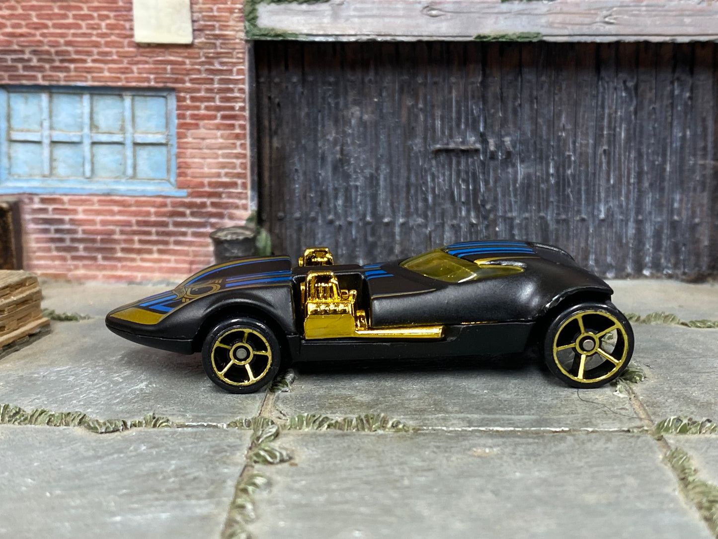 Loose Hot Wheels - HW Twin Mill - Satin Black and Gold 50th