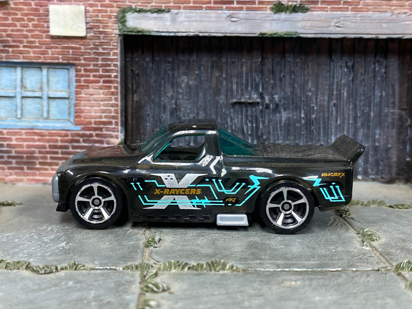 Loose Hot Wheels - Draftnator Race Truck - Transparent Black and Blue