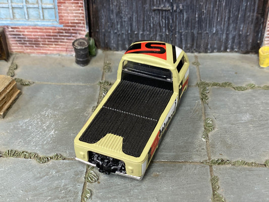 Custom Hot Wheels - Volkswagen T2 Pickup - Beige - Chrome Mag Wheels - Rubber Tires