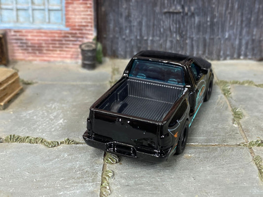 Custom Hot Wheels - F150 SVT Lightning - Black - Black Mag Wheels - Rubber Tires