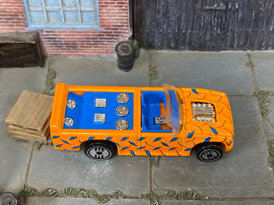 Loose Hot Wheels - Boom Box Mini Truck- Orange and Blue