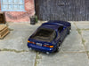 Custom Hot Wheels - 1989 Mazda Rx7 Savanna- Blue - Black and Chrome Mag Wheels - Rubber Tires
