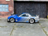Custom Hot Wheels - 1995 Mazda RX7 - Silve and Blue FALKEN Tires - Chrome Mag Wheels - Rubber Tires