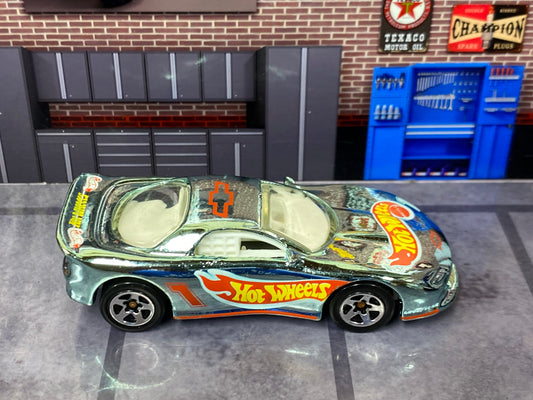 Loose Hot Wheels - 1992 Chevy Camaro Race Car (1995) - Chrome Hot Wheels