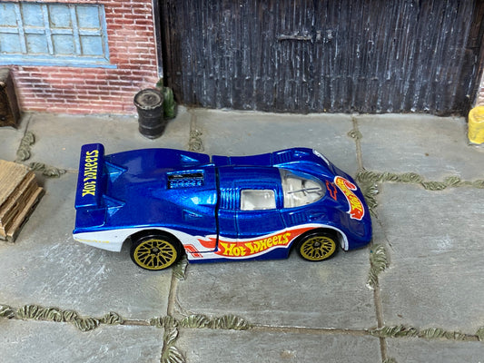 Loose Hot Wheels - Sol-Aire CX4 Race Car - Hot Wheels Blue (Gold Wheels)