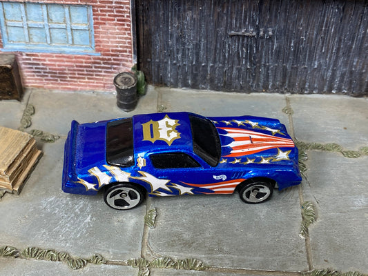 Loose Hot Wheels - Chevy Camaro Z28 - Blue Stars and Stripes