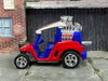 Custom Hot Wheels - Tee'd Off Golf Cart - Red, White and Blue - Chrome AMR Wheels - Rubber Tires