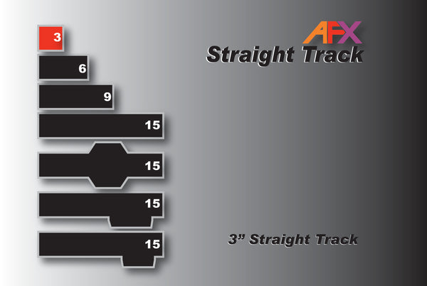 AFX 3-Inch Straight HO Slot Car Track – Pair — official AFX product view 2