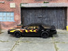 Custom Hot Wheels - Pontiac Firebird K.I.T.T. - Black with Flames - Black Mag Wheels - Rubber Tires