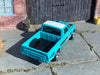 Custom Hot Wheels - Mazda REPU Mini Truck - Teal and White - Chrome 4 Spoke Wheels - Rubber Tires