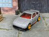 Custom Hot Wheels - 1988 Honda CRX - Satin Gray, Red, Black and Orange - Gold Mag Wheels - Rubber Tires