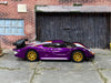 Custom Hot Wheels - Porsche 911 GTI-98 - Purple and White 27 - Gold Mag Wheels - Rubber Tires