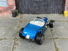 Custom Hot Wheels - 1932 Ford Roadster - Blue with Tribal Flames - Chrome Mag Wheels - Rubber Tires