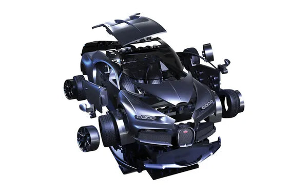 Airfix QUICKBUILD Bugatti Chiron black model view