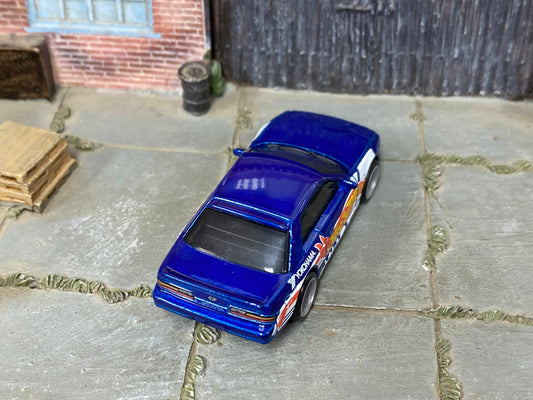Custom Hot Wheels - Nissan Silvia (S13) - Hot Wheels Blue - Gray Mag Wheels - Rubber Tires