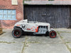 Custom Hot Wheels - 1928 Ford MAX STEEL - Gray38 - Black and Red Mag Wheels - Rubber Tires