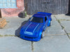 Custom Hot Wheels - Mazda RX-7 - Blue Greedy - Chrome 4 Spoke Wheels - Rubber Tires