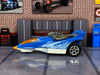 Loose Hot Wheels - Three-Wheel Winter Racer - Blue and White