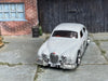 Custom Hot Wheels - Jaguar MK1 - Gray - Chrome 4 Spoke Wheels - Rubber Tires