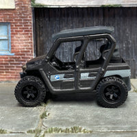 Custom Matchbox - Kawasaki Tyrex 4 - Gray - Black 6 Spoke Wheels - Off Road Rubber Tires