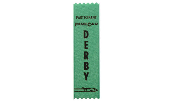 PineCar P426 green Derby participant ribbon