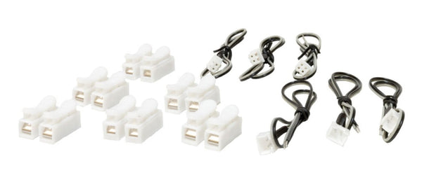 Woodland Scenics JP5684 Just Plug Extension Cable Kit included components photograph