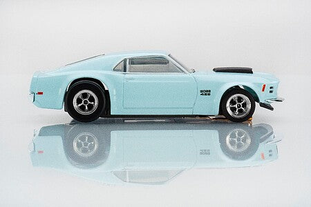 AFX 22133 1970 Mustang Boss 429 Pastel Blue HO slot car