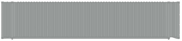 Atlas 50003831 N scale undecorated 45-foot standard-height container, one gray container from the three-pack