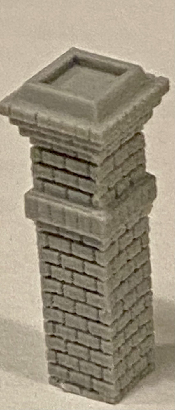 Bar Mills 2033 HO scale one-inch chimney, individual unpainted casting from the three-pack