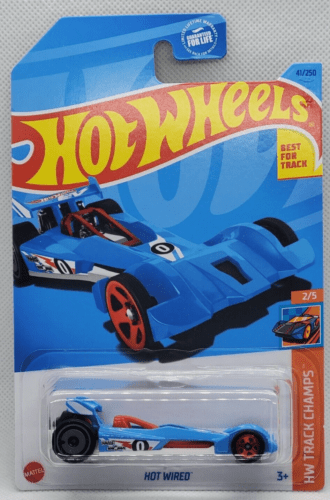 Collectable Carded Hot Wheels 2023 - Hot Wired - Light Blue and