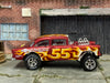 Custom Hot Wheels - 1955 Chevy Gasser - Satin Red with Flames-Five - Chrome AMR Wheels - Goodyear Slicks