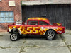 Custom Hot Wheels - 1955 Chevy Gasser - Satin Red with Flames-Five - Chrome AMR Wheels - Goodyear Slicks
