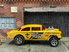 Custom Hot Wheels - 1955 Chevy Gasser - Yellow and Black Tri-Five-Terror - Chrome AMR Wheels - Firestone Slicks