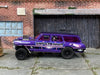 Custom Hot Wheels - 1964 Chevy Nova Station Wagon Gasser - Super Nova Purple - Black Mag Wheels - Big Rubber Tires