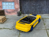 Custom Hot Wheels - 1996 Mustang GT Convertible - Yellow and Blue Butterfinger - Blue Mag Wheels - Rubber Tires