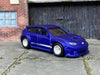 Custom Hot Wheels - Subaru WRX STI - Custom Satin Clearcoat Over Blue - White and Chrome Race Wheels - Rubber Tires